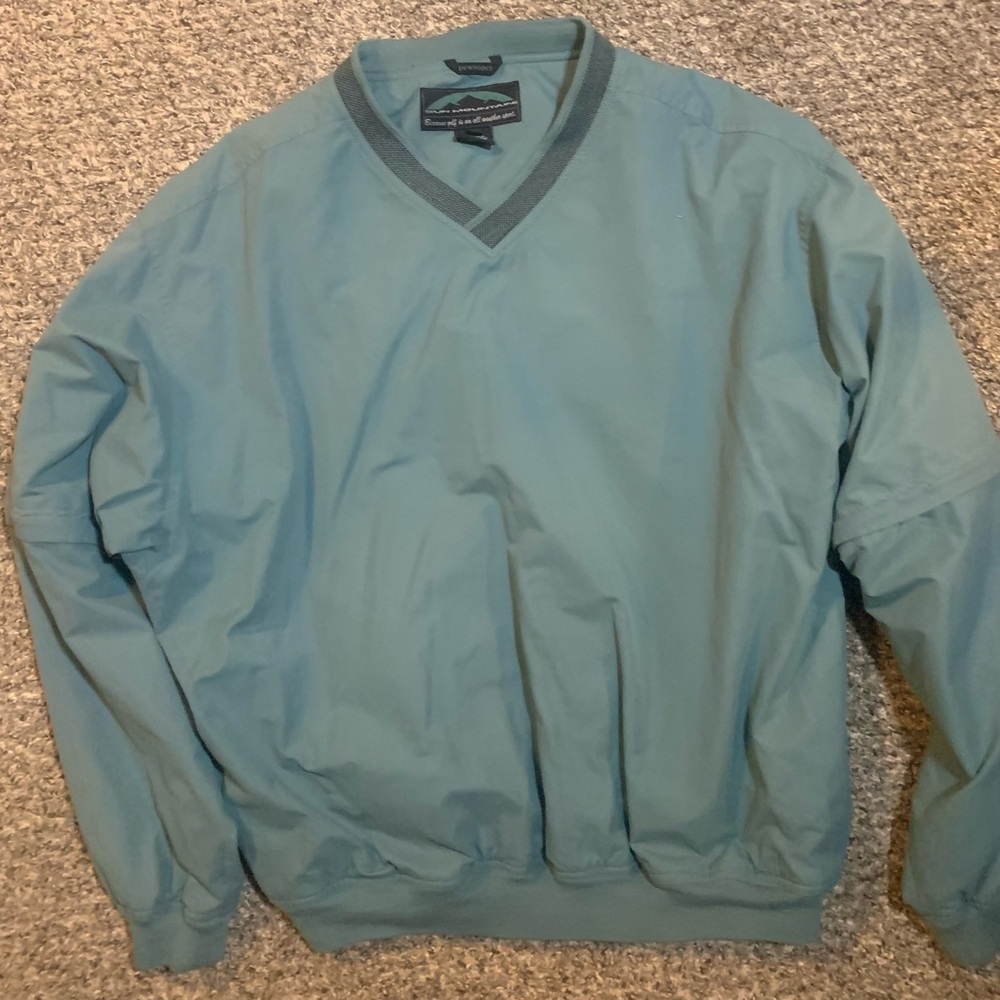 Sun mountain  Teal V-Neck Sweater for Men